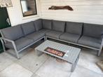 Luxe aluminium loungeset met brander - Zeer goede staat, Ophalen, 6 zitplaatsen, Aluminium, Zo goed als nieuw
