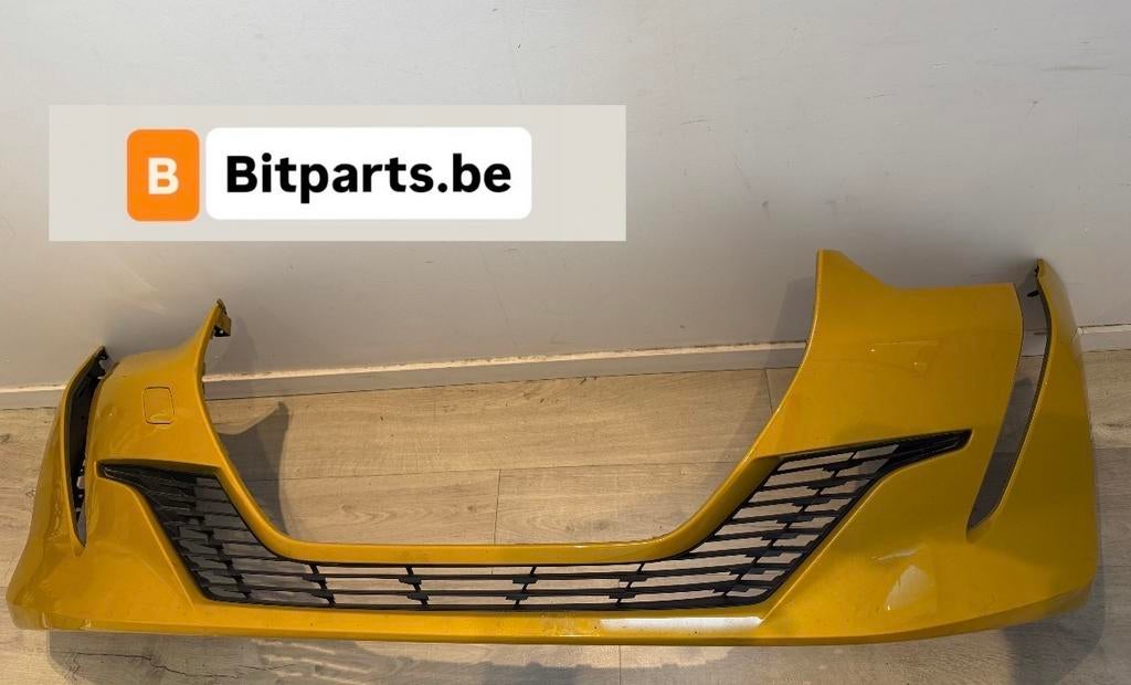 Voorbumper Peugeot 208 - Geel (Gebruikt), Auto-onderdelen, Carrosserie en Plaatwerk, Gebruikt, Voor, Ophalen of Verzenden, Bumper
