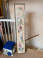Borduurwerk Japanse scène in lijst, Huis en Inrichting, Woonaccessoires | Schilderijen, Tekeningen en Foto's, Ophalen, Minder dan 50 cm