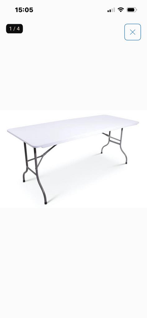 Klaptafel gezocht, Ophalen, Kunststof, 50 tot 100 cm, Zo goed als nieuw