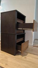 2x Meubella Monaco nachtkastje eiken grijs, Ophalen, Minder dan 45 cm, Zo goed als nieuw, Minder dan 55 cm