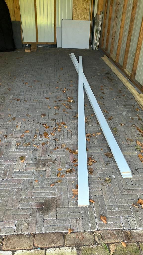Plinten 6st 9cm. 5 meter lang. Nieuw, Doe-het-zelf en Verbouw, Hout en Planken, Ophalen, Minder dan 25 mm, Nieuw, Plank