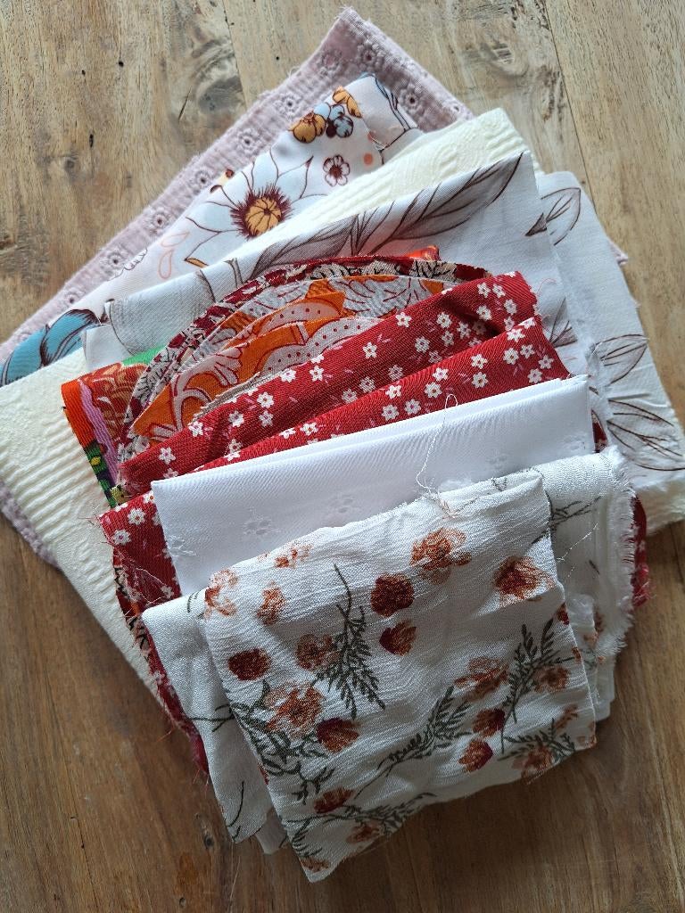 Rest stoffen pakketje, Hobby en Vrije tijd, Stoffen en Lappen, Overige kleuren, 120 cm of meer, Nieuw, Ophalen of Verzenden