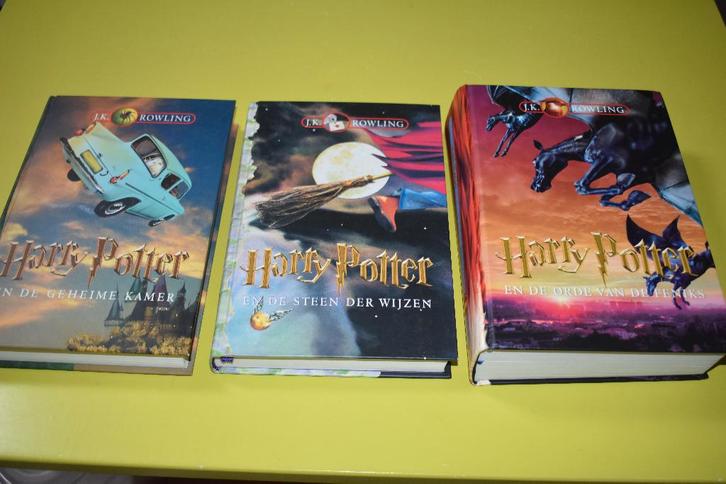 Harry Potter - 3 x - J.K. Rowling- z.g.a.n.- gebonden/, Boeken, Kinderboeken | Jeugd | 13 jaar en ouder, Zo goed als nieuw, Fictie