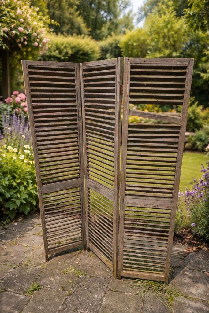 Homestyle4u 2002, kamerscherm ruimteverdeler hout zwart 3-delig rotan scheidingswand inkijkbescherming