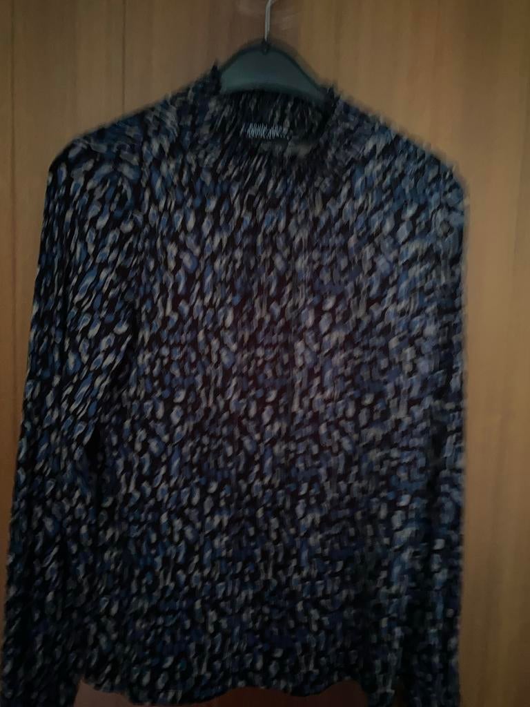 Mooie blouse van Juffrouw Jansen Amsterdam, Ophalen of Verzenden, Zo goed als nieuw, Maat 38/40 (M), Blauw