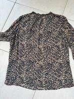 Viscose Blouse met Animal Print en Roesjes, Ophalen of Verzenden, Nieuw, Maat 36 (S), Bruin