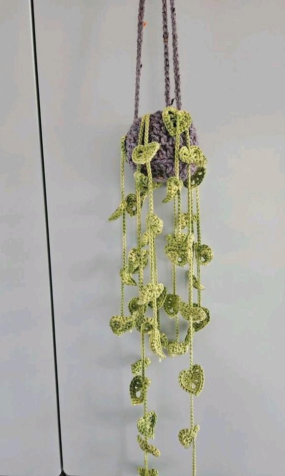 Gehaakte Monstera Plant Hanger, Tuin en Terras, Planten | Bomen, Overige soorten, Minder dan 100 cm, Volledige schaduw, Bloeit niet