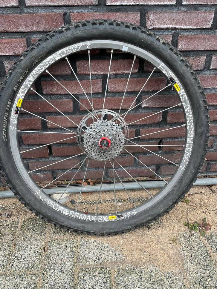Mavic Crossmax SX 26 inch MTB wielset met banden en cassette, Fietsen en Brommers, Fietsonderdelen, Gebruikt, Mountainbike, Wiel
