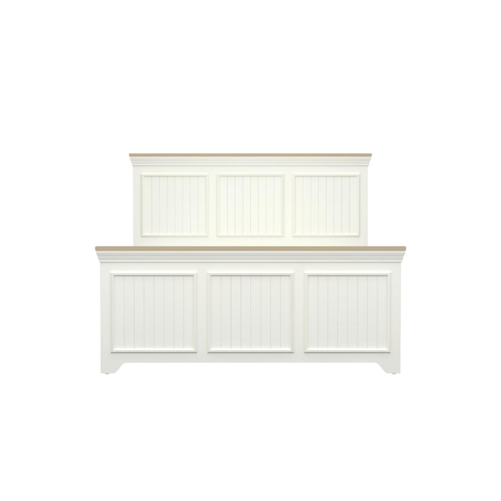 Monte 2-persoonsbed - 140x200 - Wit/beige, Huis en Inrichting, Slaapkamer | Bedden, Niet ingevuld, Niet ingevuld, Niet ingevuld