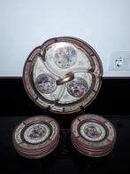 Antiek Vieux dus saxe serveerstel met weens decor, Verzenden