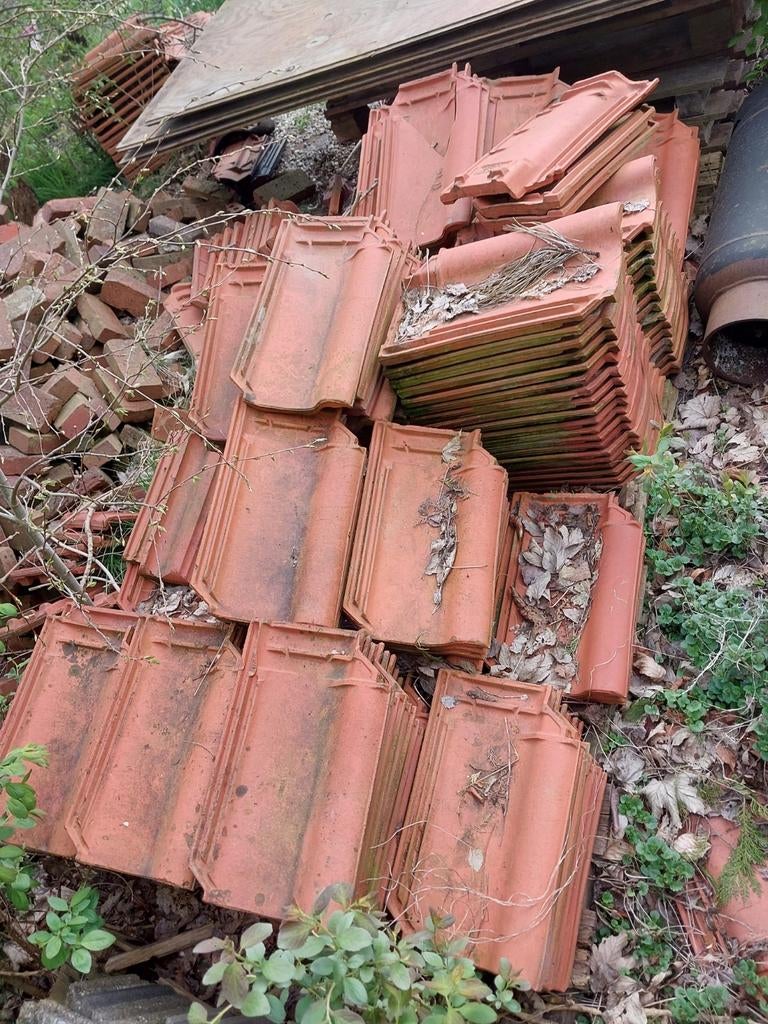 Dakpannen kurstjens ca 300 stuks, Steen of Klei, Ophalen of Verzenden, 15 m² of meer, Dakpannen