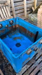 4 lege HDPE bakken blauw, Karper of Koi