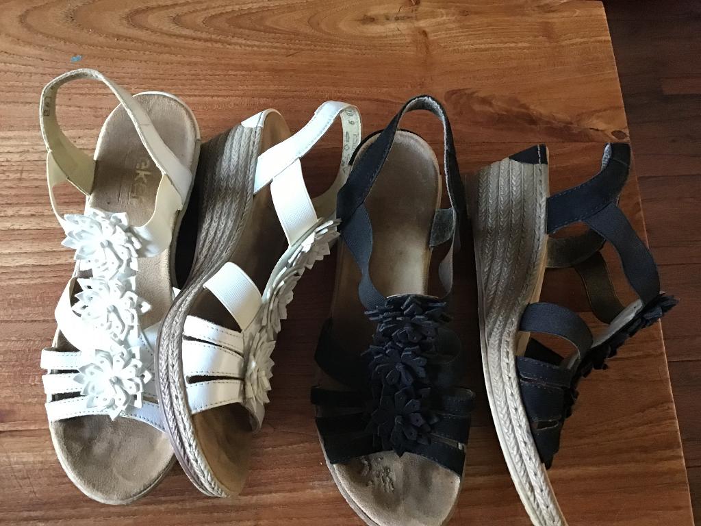 Schoenen rieker, Ophalen of Verzenden, Gedragen, Zwart, Sandalen of Muiltjes