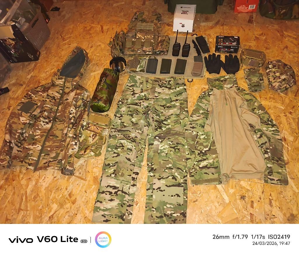 Airsoft multicam, Gebruikt, Overige, Vechtsportbescherming, Maat L
