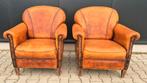 Chesterfield clubfauteuils schapenleer, Ophalen of Verzenden