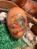 #pasen Antiek paas ei candycontainer papier mache, Gebruikt, T, Ophalen of Verzenden, N
