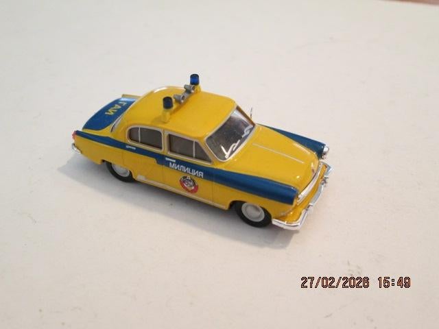 HO Wolga M 21 Rusland/Sovjet Unie (?) verkeerpolitie OVP, Ophalen of Verzenden, Zo goed als nieuw, Auto, Herpa