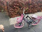 Lola Kinderfiets - Grijs/Roze, Fietsen en Brommers, Ophalen, Gebruikt, 16 tot 20 inch, Zijwieltjes
