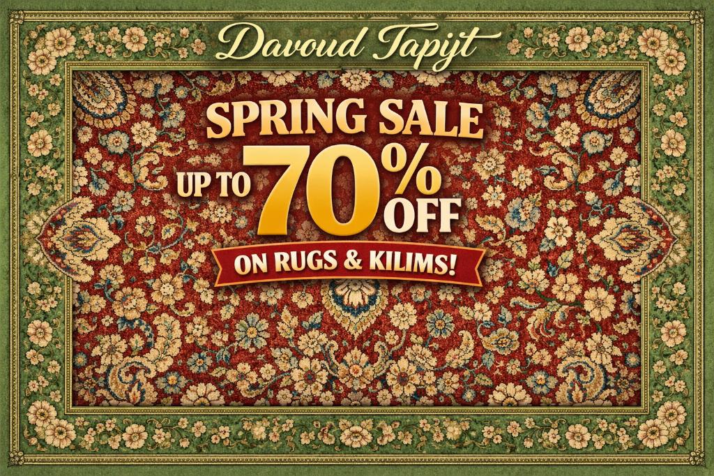 Lente-uitverkoop bij Davoud Tapijt/ Spring Sale carpet, rug, Huis en Inrichting, Stoffering | Tapijten en Kleden, Nieuw, 200 cm of meer