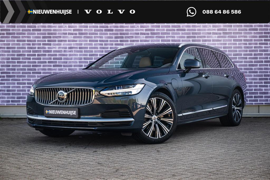 Volvo V90 2.0 T8 AWD Inscription | Trekhaak | Luchtvering |, Auto's, Volvo, 12 maanden, Euro 6, 4 cilinders, Blauw