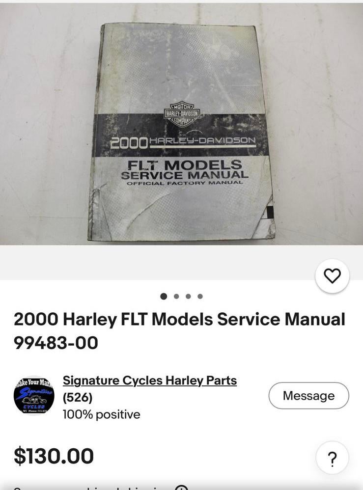 Harley FLT models service manual, Ophalen of Verzenden