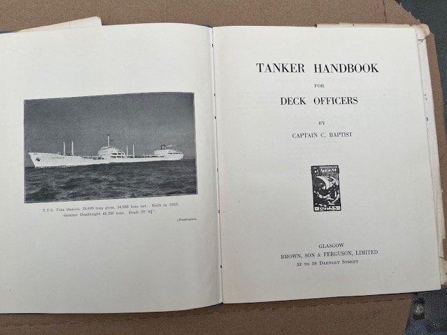 boek Tanker Handbook for Deck Officers by Capt. C. Baptist, Ophalen of Verzenden, Gebruikt, Motorboot, Boek of Tijdschrift