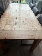 Eiken Houten tafel 100x218cm, Ophalen, Gebruikt, Eikenhout, 200 cm of meer