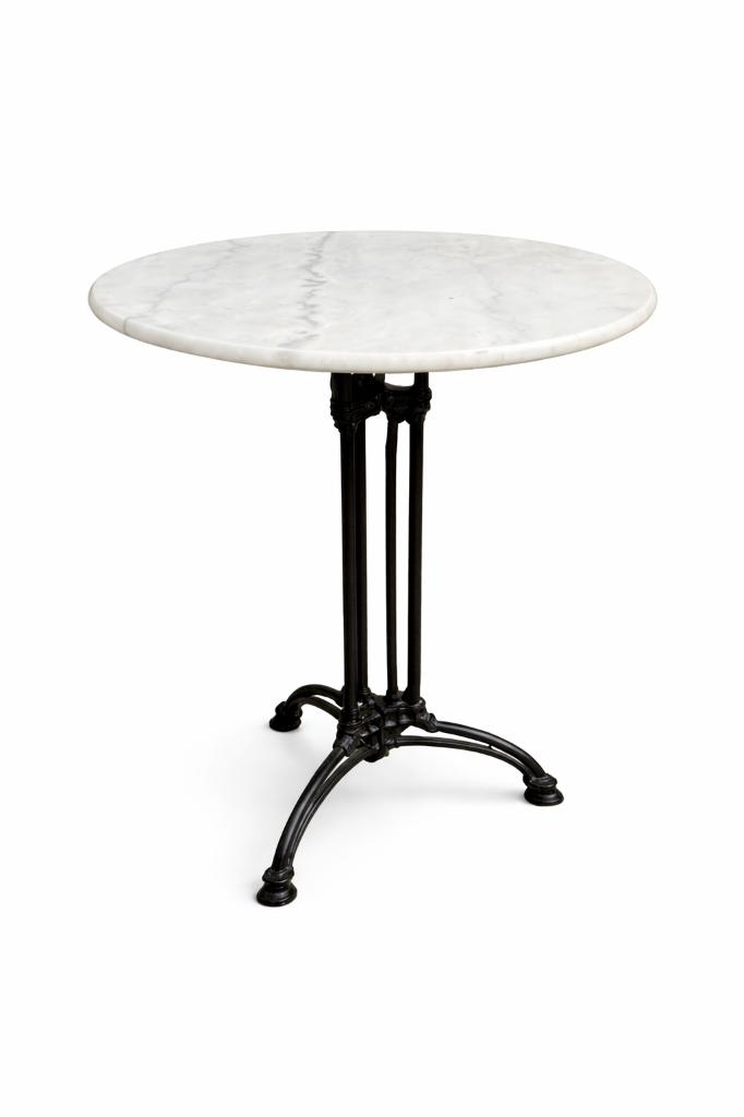 Vintage marmeren bistro tafel rond - Gebruikt, Ophalen