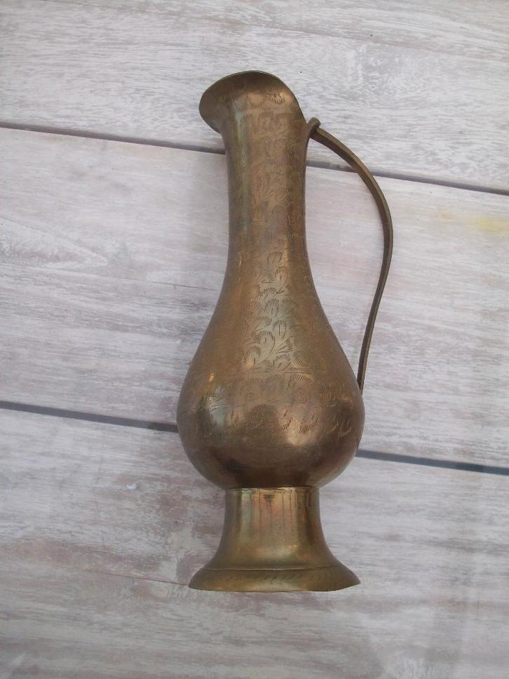 mooie gegraveerde kan of (karraf) in koper, Antiek en Kunst, Antiek | Koper en Brons, Koper, Ophalen of Verzenden