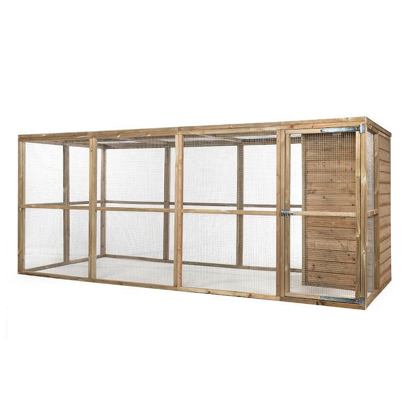 Houten Volière met nachthok Iris