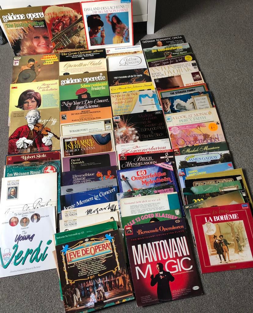 Klassiek, opera en operette 75 lp’s, Ophalen, Gebruikt, Overige formaten, Overige typen