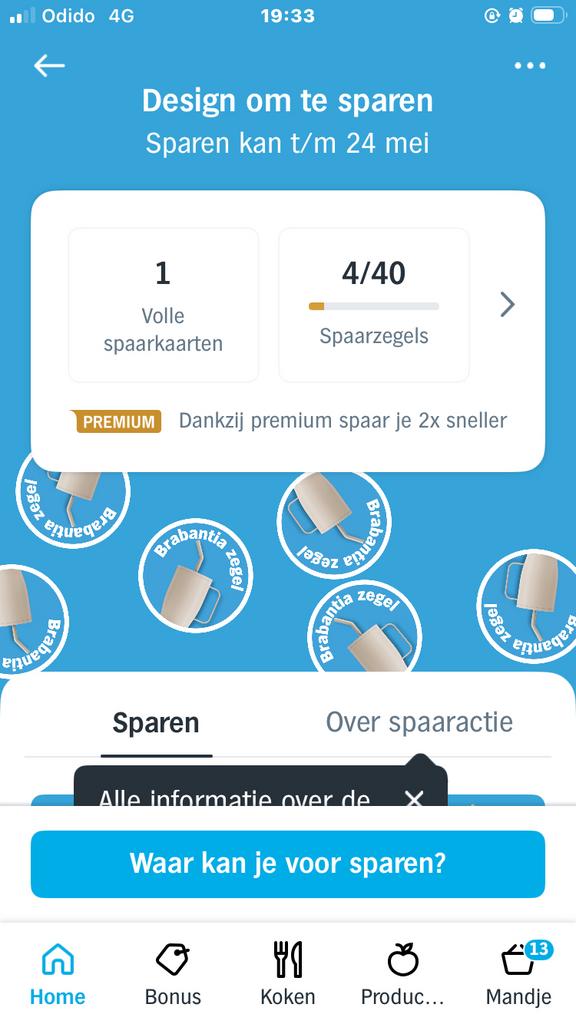 1 Brabantia spaarkaart, Eén persoon, Overige soorten