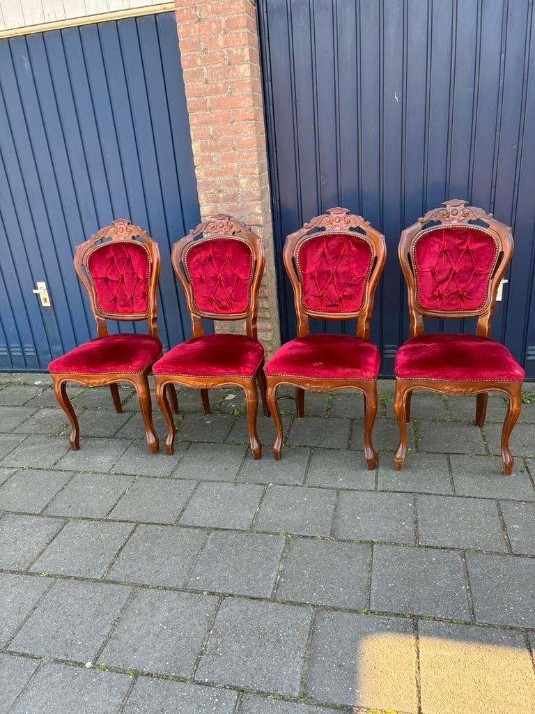 4 oude barok stoelen, Ophalen, Gebruikt, Barok, Vier