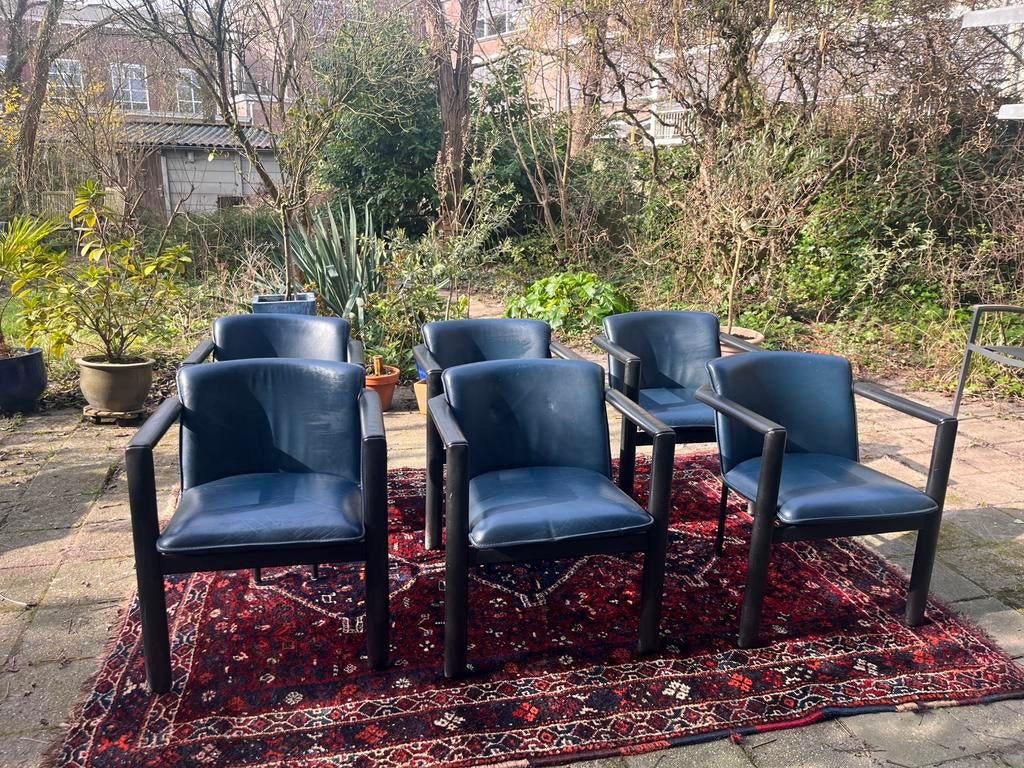 6 eetkamer stoelen leolux cachucha, Ophalen, Zo goed als nieuw