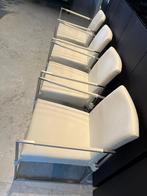 2 Bert Plantagie Clarck Stoelen - Tendens Blanco Leder, Huis en Inrichting, Stoelen, Gebruikt, Twee, Wit, Leer