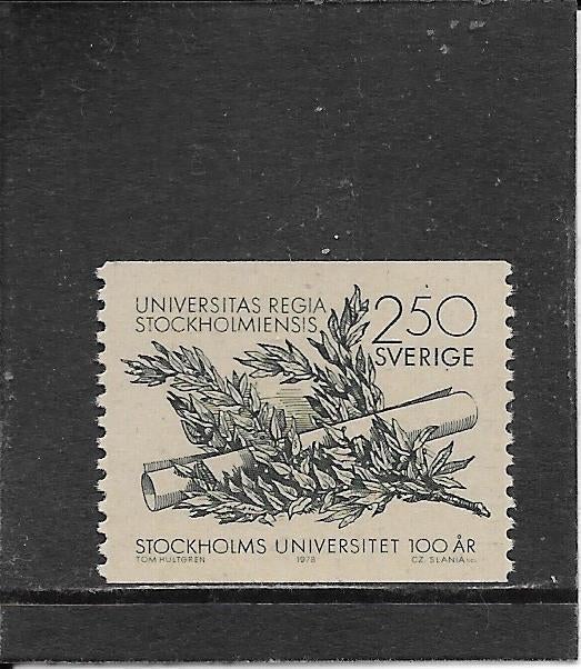 Zweden 100 jaar universiteit Stockholm, Ophalen of Verzenden, Zweden, Postfris