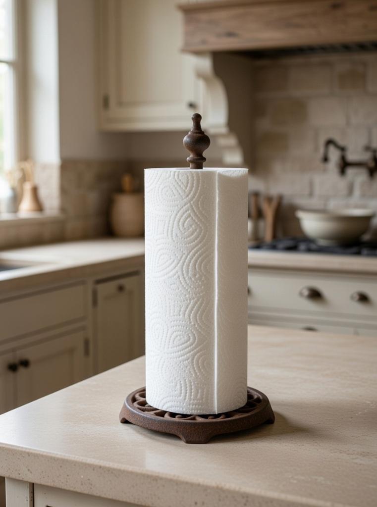 Landelijke keukenrolhouder gietijzer, Desert rose, Nieuw, Ophalen of Verzenden, Trompstraat, zandvoor