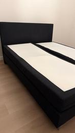 160x200 Boxspring zwart met Hoofdbord, Gebruikt, Zwart, Tweepersoons, Ophalen of Verzenden