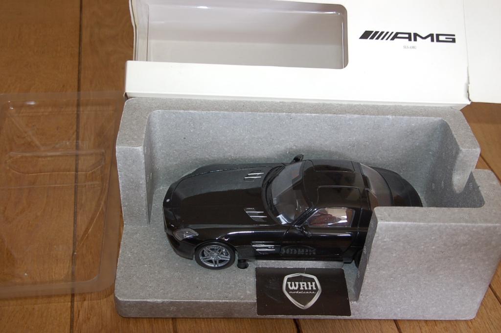 1:18 MERCEDES SLS AMG COUPE black Minichamps WRH, Verzenden, Zo goed als nieuw, Auto, MiniChamps