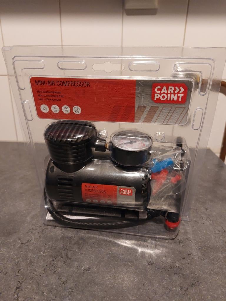 Mini-luchtcompressor 12V voor autobanden en meer, Ophalen of Verzenden