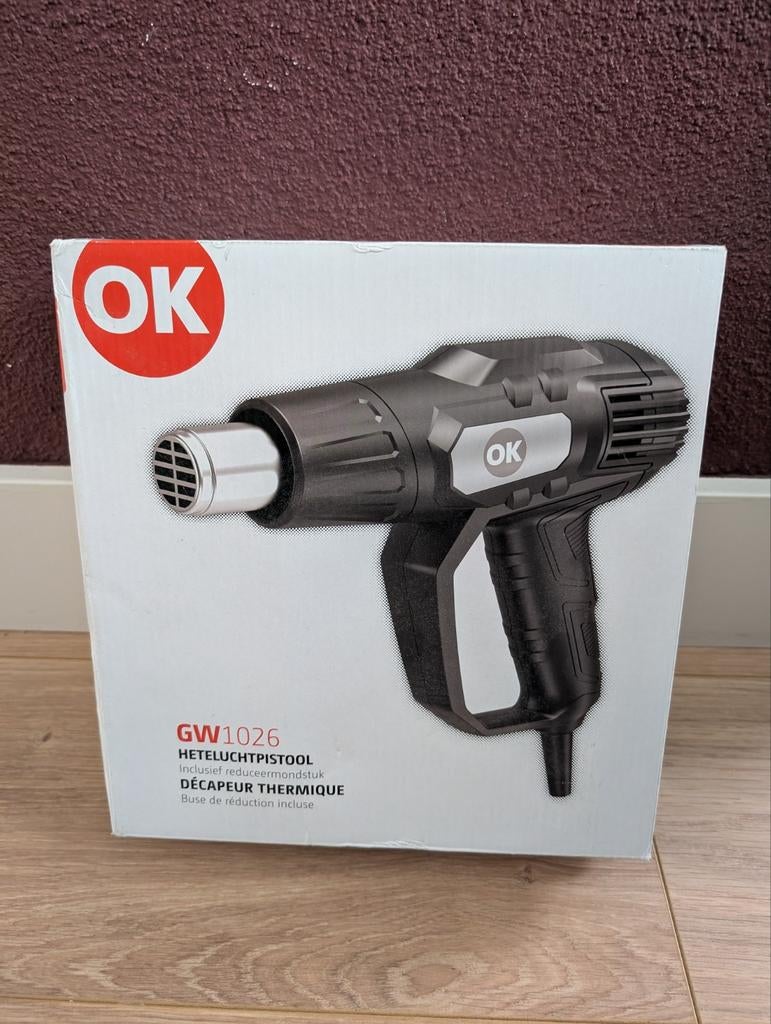 OK GW1026 Heteluchtpistool - Nieuw in doos, Ophalen of Verzenden, Nieuw