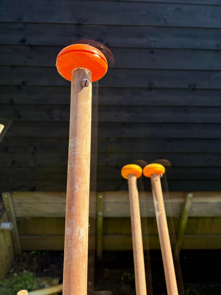 Hardhouten stokken/stelen, vlaggenmast 10 x op Terschelling, Ophalen, Gebruikt, Overige soorten