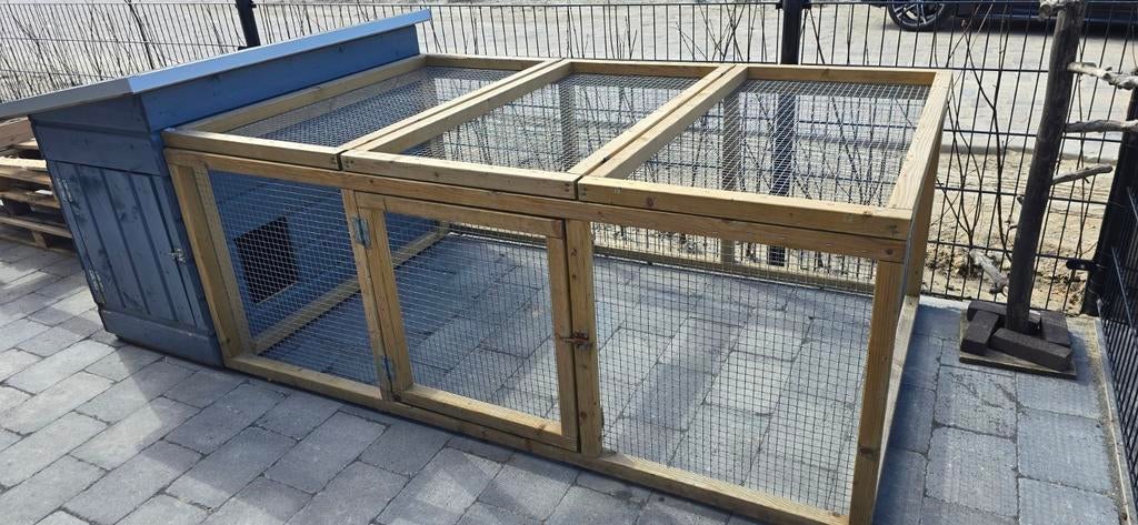 Konijnenhok met ren, Dieren en Toebehoren, Knaagdieren en Konijnen | Hokken en Kooien, Ophalen, 110 cm of meer, Ren, 90 cm of meer
