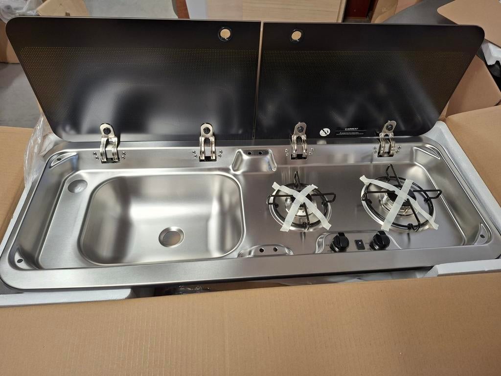 Carbest 2 pits kook spoelcombinatie camper, Shop@reimo.com, Nieuw, Ophalen of Verzenden, Bosch ring 10