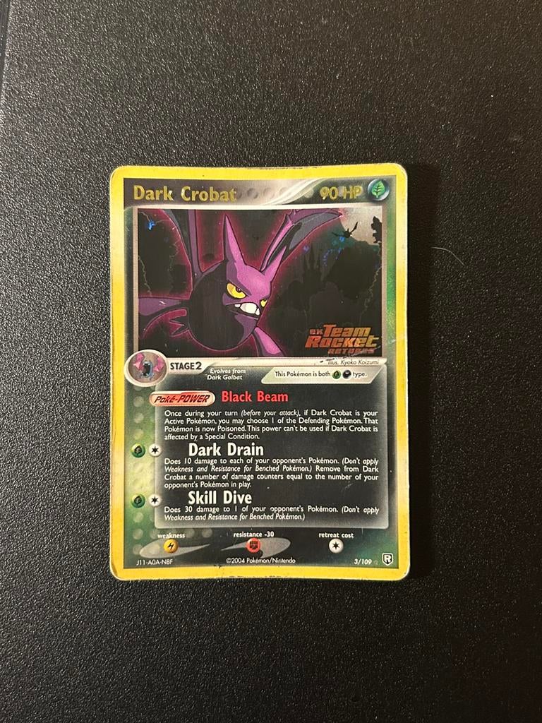 Pokemon kaart Dark crobat 3/109 stamped, Ophalen of Verzenden, Zo goed als nieuw