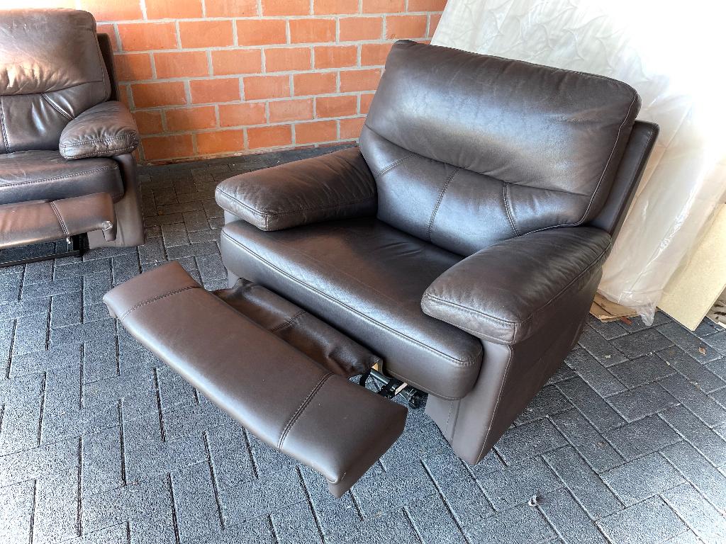 Leder relax fauteuil - als nieuw, Huis en Inrichting, Ophalen, Zo goed als nieuw, 75 tot 100 cm, Leer