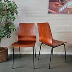 2 Friso Kramer stoelen Euroika serie Auping jr 60 Vintage, Twee, Bruin, Ophalen of Verzenden, Zo goed als nieuw