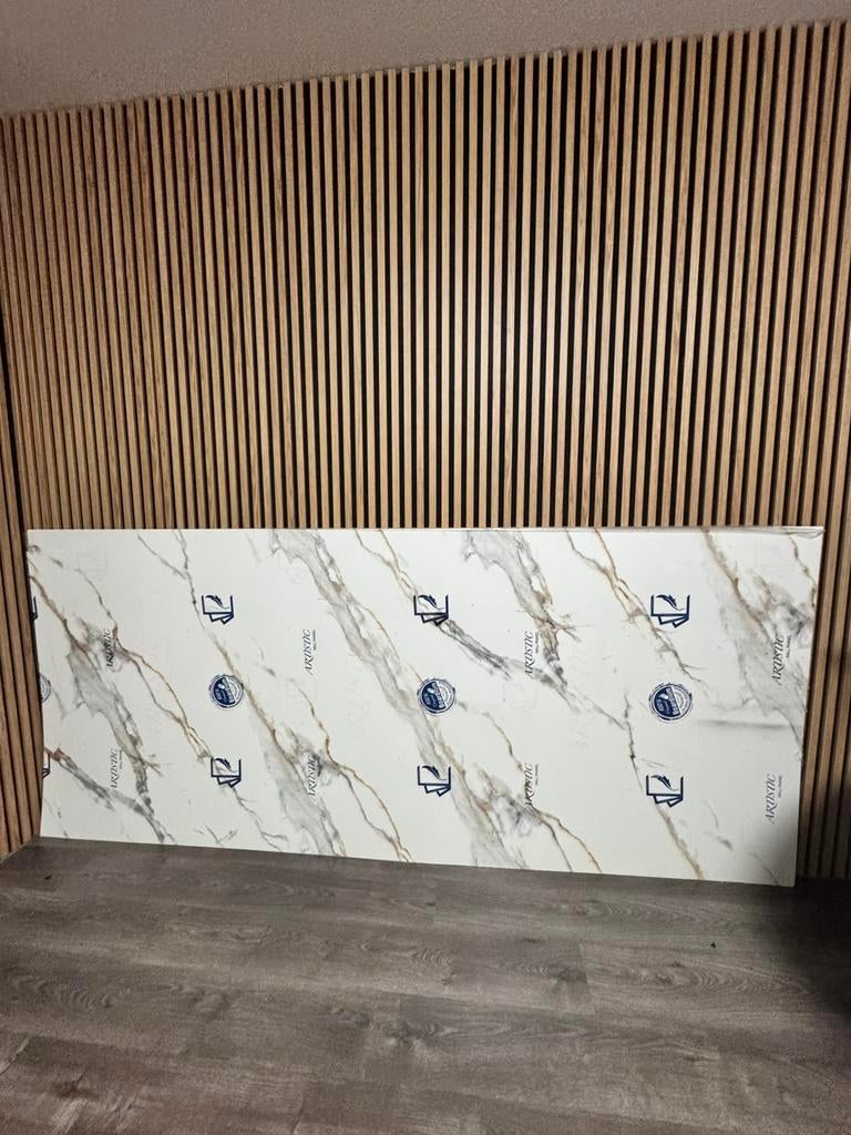 Marmeren wandpanelen 2x, Doe-het-zelf en Verbouw, Platen en Panelen, Ophalen, Nieuw