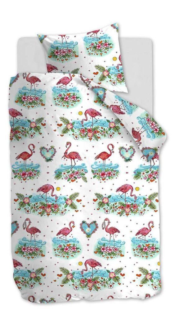 Dekbedovertrek Kinderdekbedovertrek Flamingo Beddinghouse, Meisje, Dekbedovertrek, Nieuw, Roze
